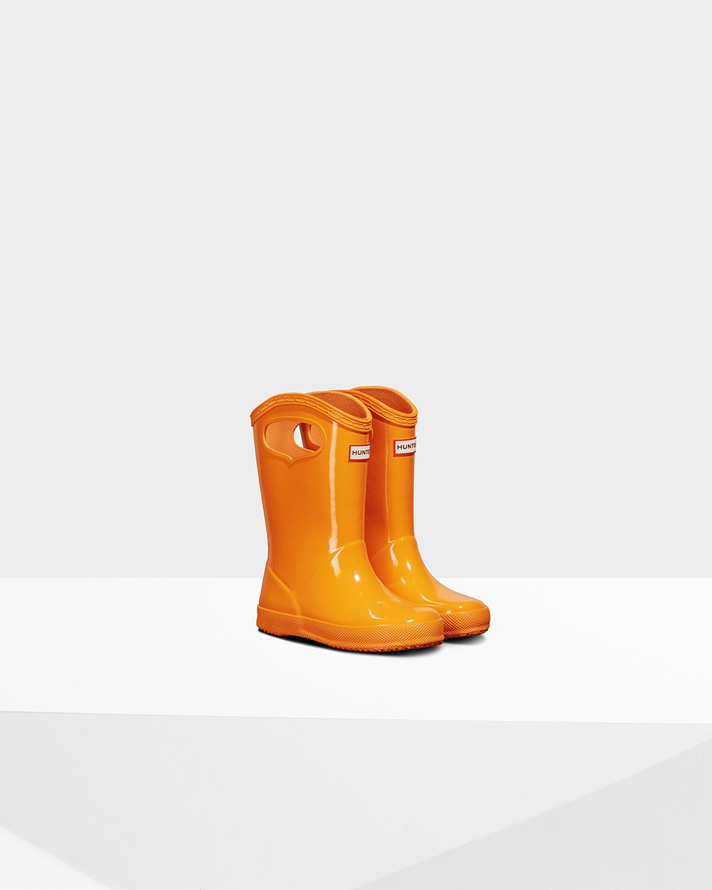 Botas De Agua Original First Classic Grab Handle Gloss Hunter Niños - Naranjas - 682109UMJ